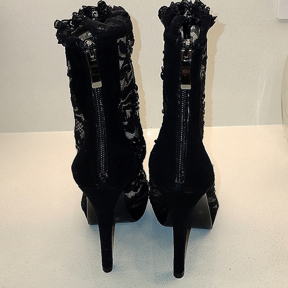 LACE suede short dress Lace boots EUR 37 or US 6.5 - Picture 3 of 10